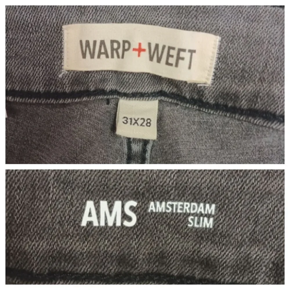 Warp + Weft AMS Amsterdam Slim Fit Men's Stretch Jeans Size 31x28